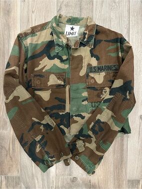 LIMIT Camo US Marines Military Jacket - Green/Brown/Black